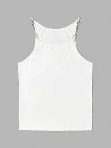 Manfinity Men's Fashion Chain Decor Casual Minimalist Tank Top