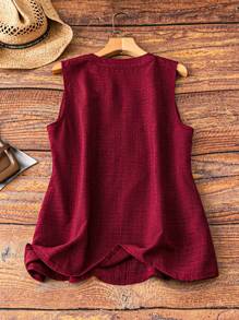 SHEIN LUNE 无袖绣花衬衫，简约时尚，适合夏季