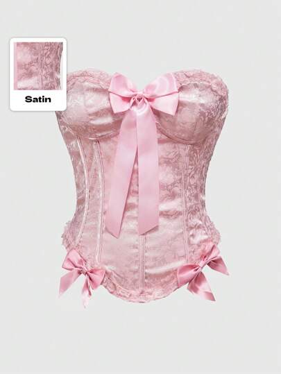 Kawaii Women's Retro Palace Style Bow Bandeau Top