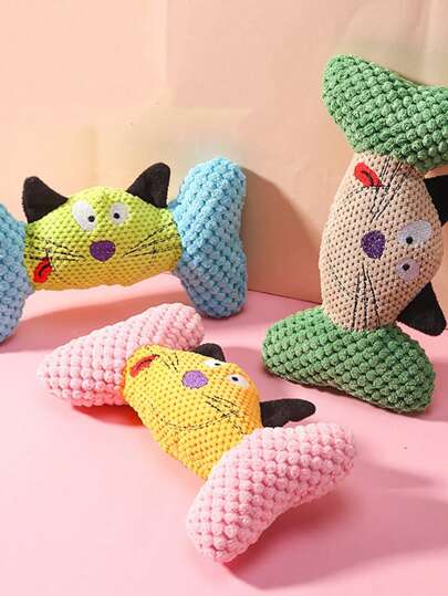 PETSIN Cat/Dog Lover Gift And Dog/Cat Mom Love Pet Chew Toys, Plush Squeaky Dog Lover And Dog Mom Love Toys