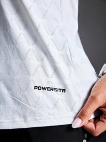 Powerista Minimalist Solid Color Textured Sleeveless Activewear Top - White - View 6