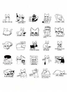 50 piezas de pegatinas divertidas y lindas de memes de gatos, pegatinas de mamá de gatos, pegatinas para portátiles, botellas de agua, pegatinas de gatos divertidos a prueba de agua, calcomanías de vinilo para automóviles, calcomanías de gatos, calcomanías para portátiles