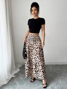 Selianne Women's Bohemian Geometric Print High Waisted A-Line Skirt Fall Cloth For Women - Multicolor - View 3