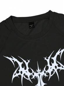 Manfinity Sport Corelite Herren Sport T-Shirt mit grafischem Muster und Raglanärmeln