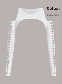 SHEIN ICON 超短款露肚空心設計上衣