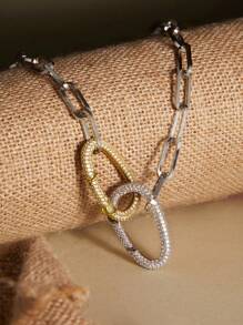 1 pieza Collar DIY de mujer con cierre de mosquetón grueso, un artículo de moda para dama y un regalo exquisito con un ambiente festivo. Regalos de Navidad