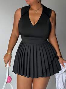 Easithlete New Women's Plus Size Fitness Running Yoga Sports Dress