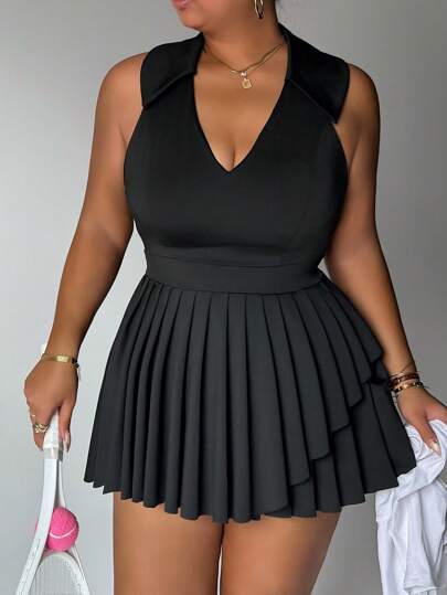 Easithlete New Women's Plus Size Fitness Running Yoga Sports Dress