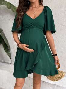 SHEIN Robe de maternité sans dos à nouer, minimaliste et mode, adaptée pour l'été