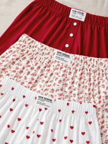 CottageSlumber 女士印花休闲睡裤三件套 - 彩色 - 查看 6