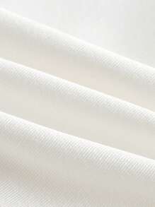 SHEIN Essnce Women Simple Solid Color Front Button Camisole Tank Top, Casual Daily Wear - White - View 3