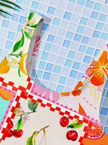 SHEIN Bañador de una pieza informal y sencillo para niñas preadolescentes, adecuado para el verano - Multicolor - Ver 3