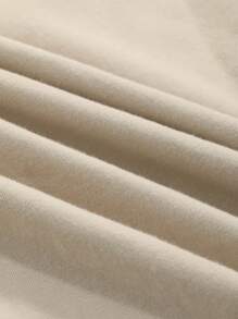 DAZY Solid Round Neck Tee - Khaki - View 3