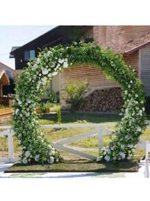 SHEIN 1pc/12pcs/24pcs Artificial Watermelon Vine Plant Decoration, Greenery Wall For Weddings And Parties, Ivy Fake Flower For Ceiling Decoration, Valentine Day, Gift - Green - View 3