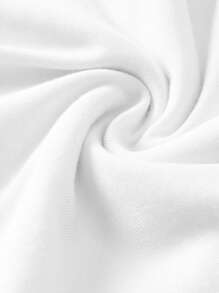 2pcs/Set Tween Girls Fitted Casual Minimalist Lace Trim Shorts And Leggings Set - Black and White - View 9