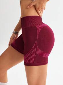 Easithlete 女士紧身瑜伽短裤 骑行短裤 - 粉色 - 查看 2