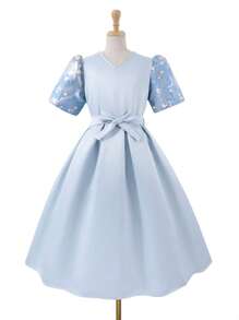 Vestido con estampado floral para chicas adolescentes, cómodo y a la moda para el verano, imprescindible para chicas bonitas y dulces