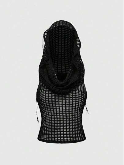 Grunge Punk Millennium Y2K Aesthetic Oversized Hooded Knit Sweater