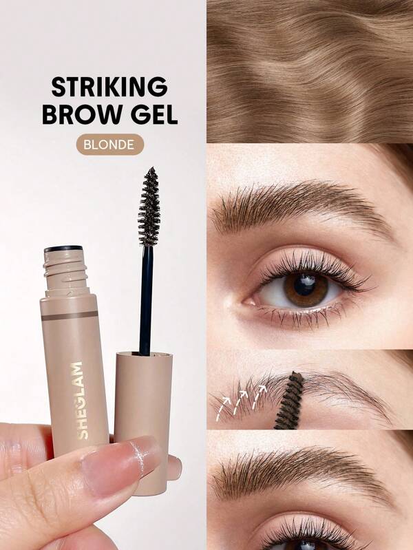SHEGLAM Striking Brow Gel-Blonde Waterproof Eyebrow Cream Long Lasting Highly Pigmented Shaping Filling Eyebrow Balm With Small Brush Eyebrow Brand Beauty Makeup Face Paint Cosmetic For Women Girls Perfect For Fall Winter Ideal For Y2K Fancy Fashion Suitable For Birthday Christmas Present Party Ready Best Color