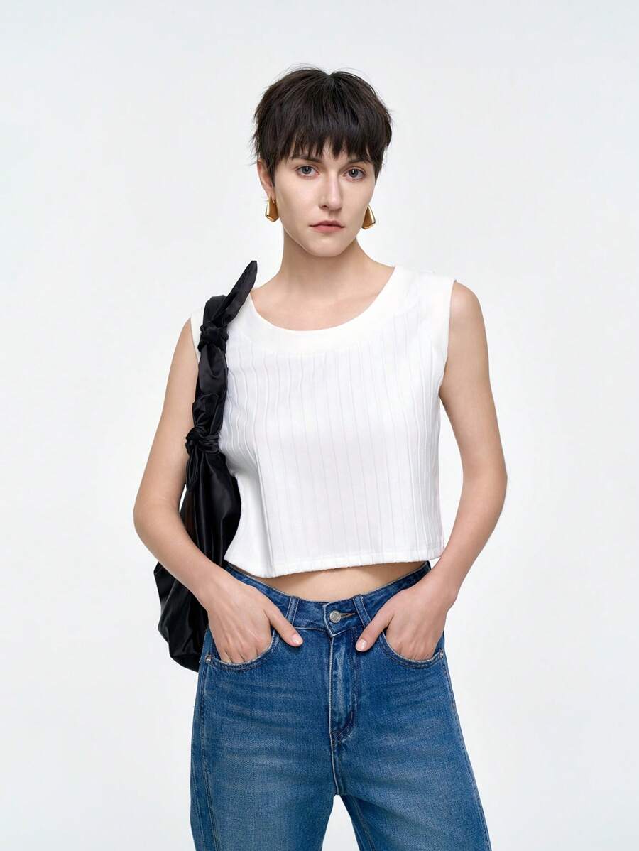 SHEIN Clasi 新款女士百搭舒适短上衣，设计简约时尚，高品质外套休闲背心