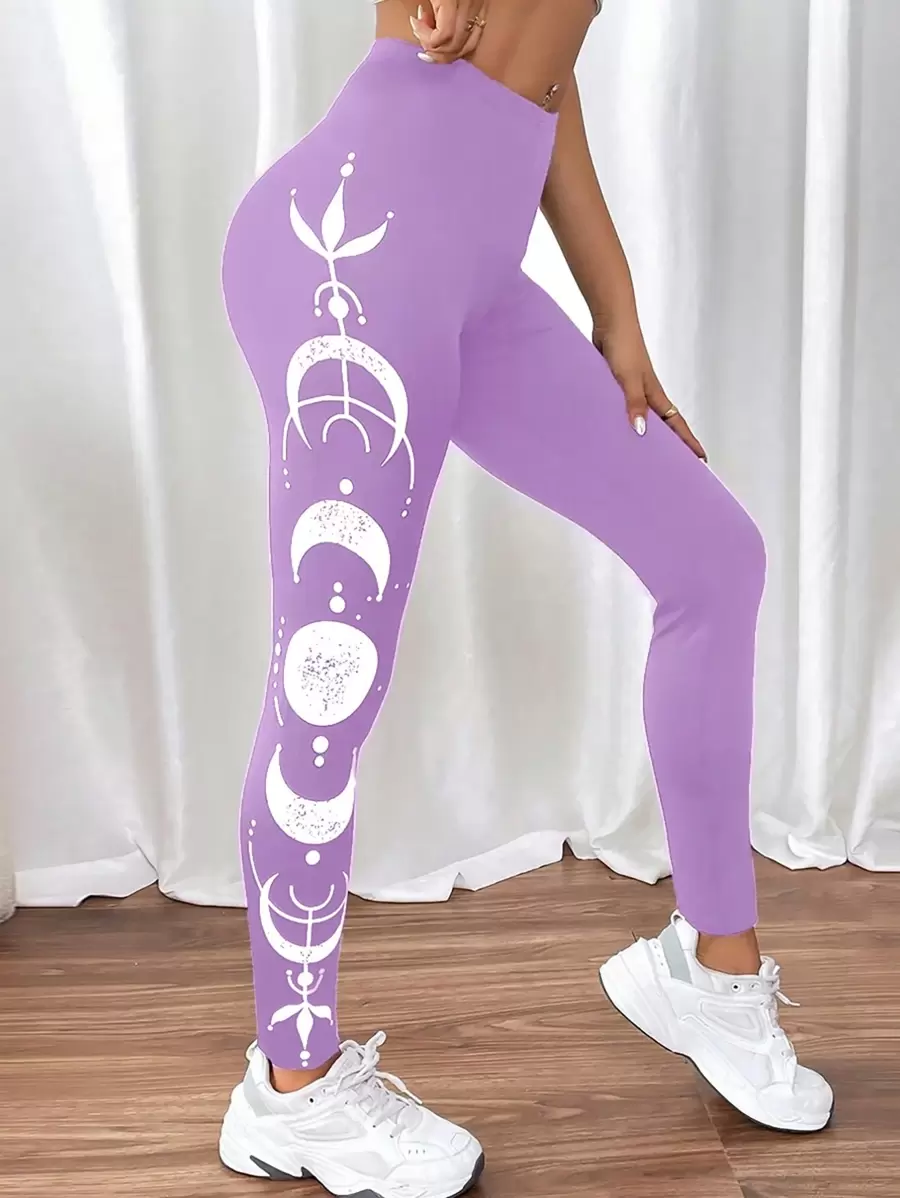 SHEIN Unity 几何图案无缝提臀收腹健身瑜伽紧身裤