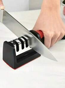 1pc/2pcs/5pcs Knife Sharpener 4 Stages Professional Kitchen Sharpening Stone Tungsten Rhinestone Ceramic Sharpener Tool - Black - View 1