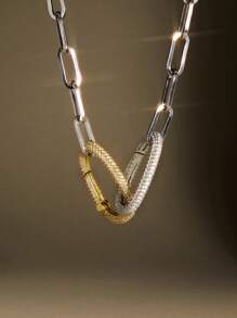 1 pieza Collar DIY de mujer con cierre de mosquetón grueso, un artículo de moda para dama y un regalo exquisito con un ambiente festivo. Regalos de Navidad