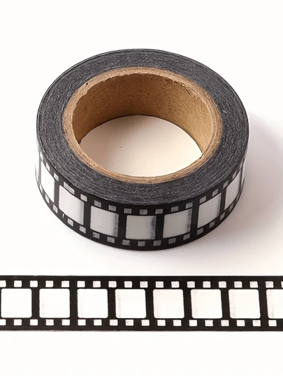 1roll 10M Film Design Washi Tape Cute Stickers Diary Sticker Journal DIY Stickers,Notebook Stickers Journaling Supplies Masking Tape Scrapbook Supplies Nano Tape Scrap Book Scrapbooking Stickers School Back To School