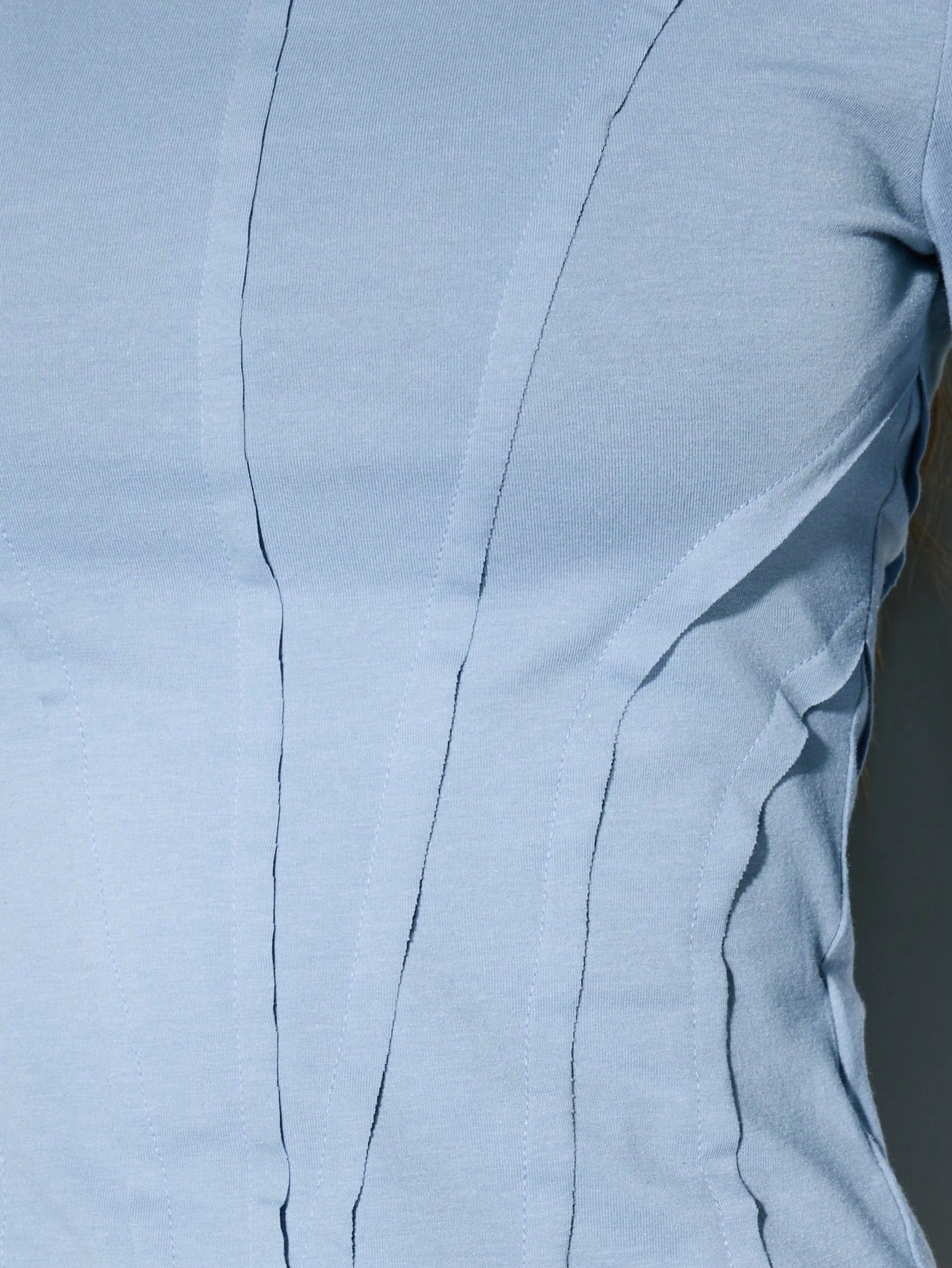 KIZN Essential Crop Long Sleeve Crew Neck White T-Shirt