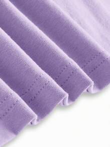 SHEIN Maternity Sleeveless Round Neck Tight Fit Tank Top In Multiple Colors, City Casual Style For Summer - Mauve Purple - View 3