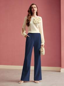 MOTF PREMIUM PRESS CREASE TAILORED SUIT PANTS,VALENTINE'S DAY - Navy Blue - View 6