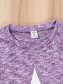 SHEIN Tween Girls Casual Star Applique Short Sleeve T-Shirt, Spring/Summer