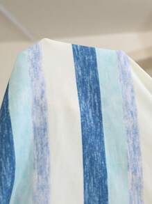 Camisola de noche con estampado de rayas en tallas grandes