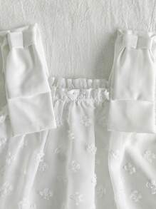 Vintaside Kids 1pc Baby Girl Cute Cut-Out Bow Decor Dress - Multicolor - View 5