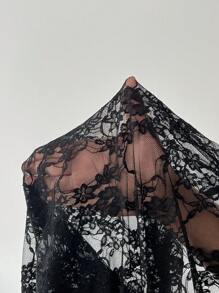 SHEIN EZwear 女士蕾丝性感透明紧身裤 - 黑色 - 查看 5