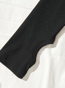 One-Shoulder Asymmetric Side Pleated Fitted Mini Dress, Elegant For Commuting & Party - Black - View 5