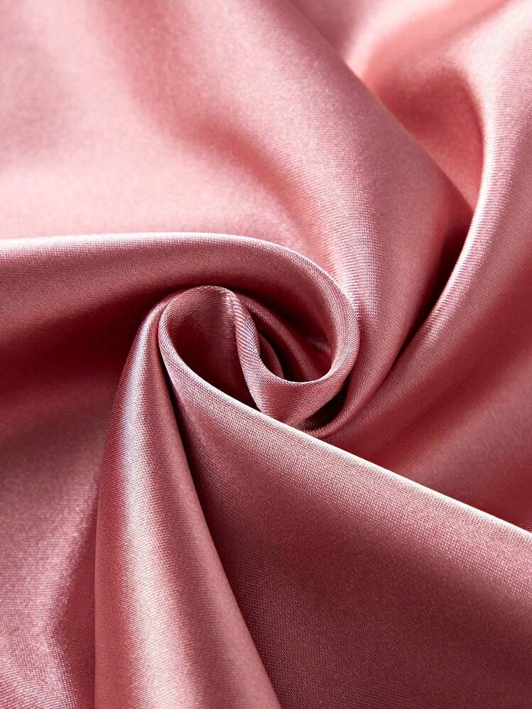 SilkySpell 双色缎面交叉带女式睡袍 - 彩色 - 查看 6