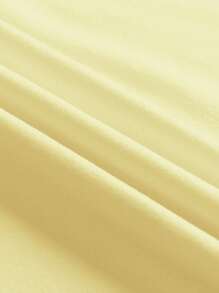 Soleia Blusa asimétrica con hombro descubierto de color amarillo pálido, adecuada para vacaciones de verano - Amarillo - Ver 9