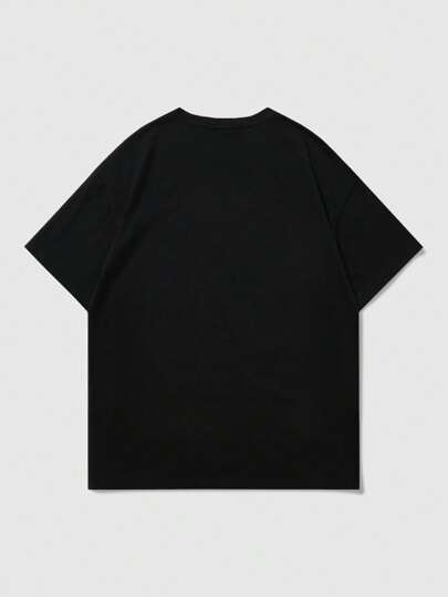 Goth Men's Gothic Eye Graphic Print Round Neck Short Sleeve Casual Versatile T-Shirt