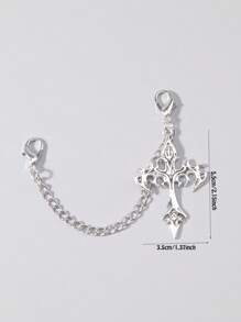 ROMWE Grunge Punk Gotyckie, spersonalizowane, hip-hopowe zawieszki z krzyżem płomienistym, akcesoria do butów DIY, Halloween