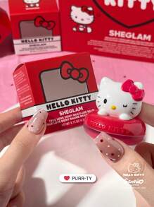 Hello Kitty｜SHEGLAM True Love Dewy Multi-Use Balm-Purr-Ty Rare Brand Beauty Makeup Face Paint Cosmetic For Women Girls Perfect For Spring Summer Ideal For Y2K Fancy Fashion Suitable For Birthday Mother'S Day Gift Rave Festival Party Ready Best Color - Purr - View 1