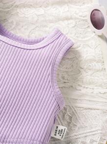 Baby Girls Asymmetric Hem Top And Pleated Skirt 2pcs Set, Elegant And Cute Infant Fashion Girls Outfit Sets