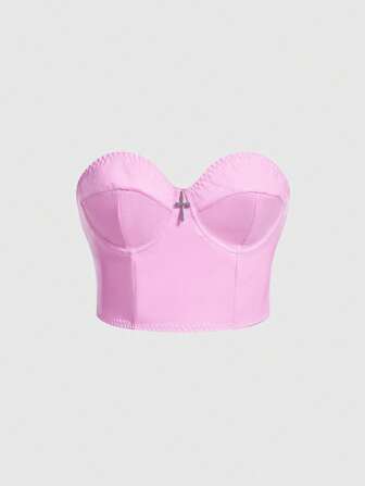 Goth Top tubo con decoración de cruz sexy para mujeres