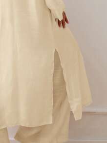 Swim Chiccia Women's Solid Color Kimono/Robe For Beach/Vacation For Summer - Khaki - View 4