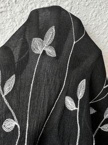 SHEIN Clasi Plus Size Sleeveless Simple Fashion Dress, Suitable For Summer - Black - View 3