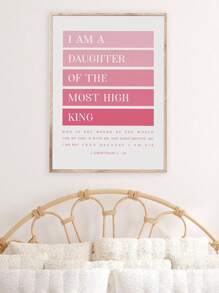 1 件圣经经文海报、基督教肯定墙艺术、励志文字艺术印刷品、励志宗教帆布印刷品、基于信仰的引文墙饰、精神海报、绘画、艺术品、绘画、家居装饰、房间美学、海报、送给朋友的礼物、适用于客厅、卧室、浴室、咖啡厅