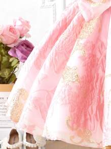 Kleine Mädchen Hochzeit Party Abendkleid, formeller Prinzessin Stil Geburtstag Abend Zeremonie Klavierrezital Hochwertig Kleine Mädchen Kleid - Pink - Übersicht 5