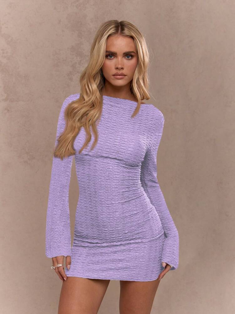 Night Cute Club Dresses With Sleeves Winter Fall Dresses For Women Wedding  Guest Long Sleeve Solid