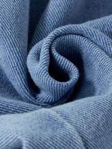 SHEIN 2 件套女童动物印花短袖 T 恤和休闲牛仔七分裤夏季服装 - 灰色 - 查看 3