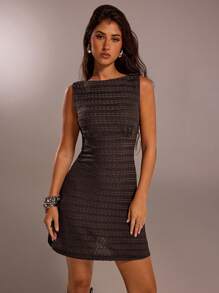 SHEIN Forever 21 夏季新款无袖 V 领修身收腰 A 字休闲迷你连衣裙